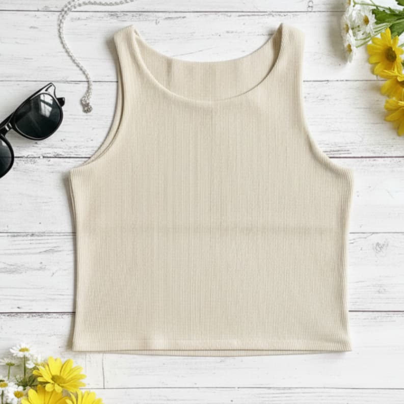 Blusa Regata Feminina Canelada Ribana Básica Lisa Elegante Tendência Blusinha Blogueira Verão