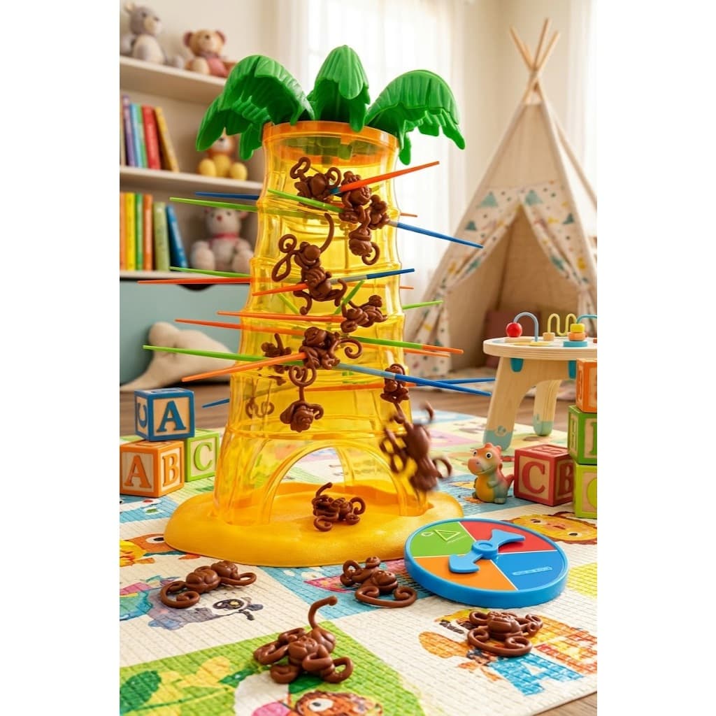 Jogo Pula Macaco Cai Não Cai Na Árvore Brinquedo Infantil Educativo Tira Vareta Interativo