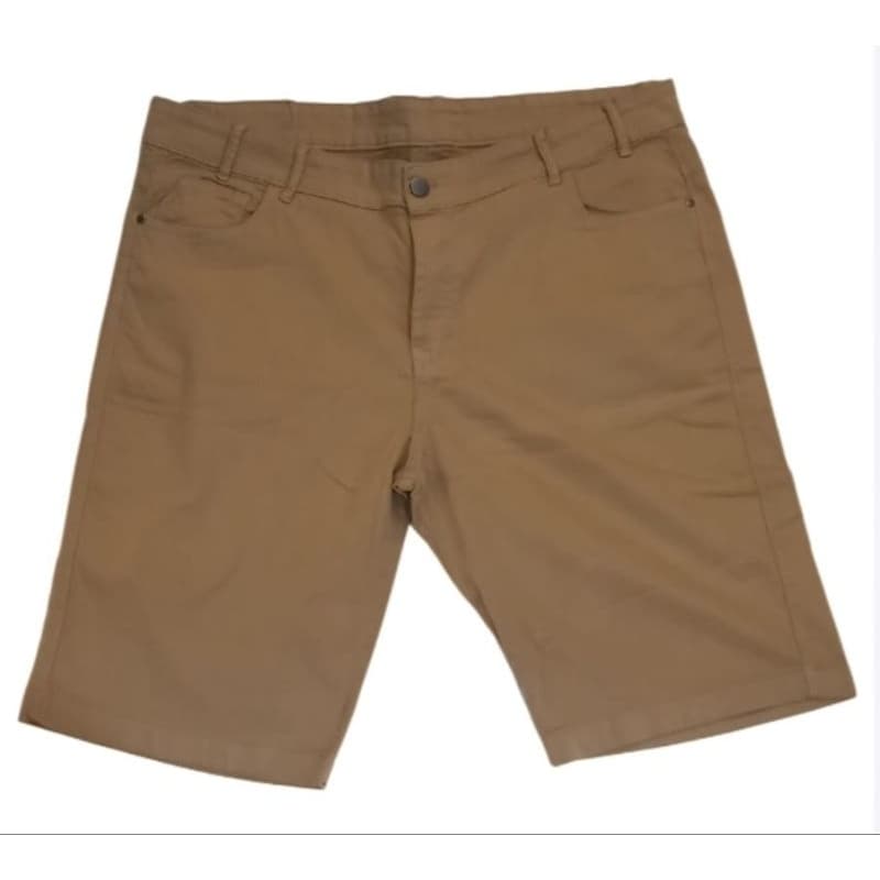 Bermuda  Masculina Sarja  Cor Caqui Plus size 48/ 50/52/54Modelagem Confortável