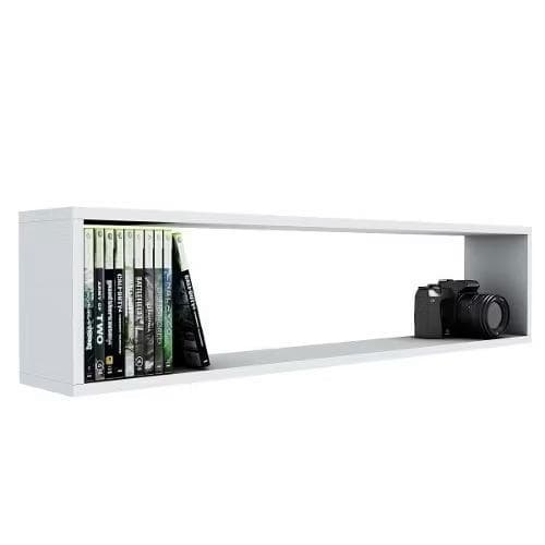 Nicho Estante Para Dvd´s, Cd´s 85cm - Dvds Decoração Preto, Branco
