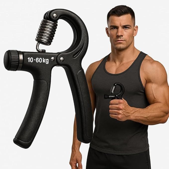 Hand Grip Ajustável 10–60kg Fortalecedor de Mão e Antebraço, Aumento de Força e Resistência Muscular