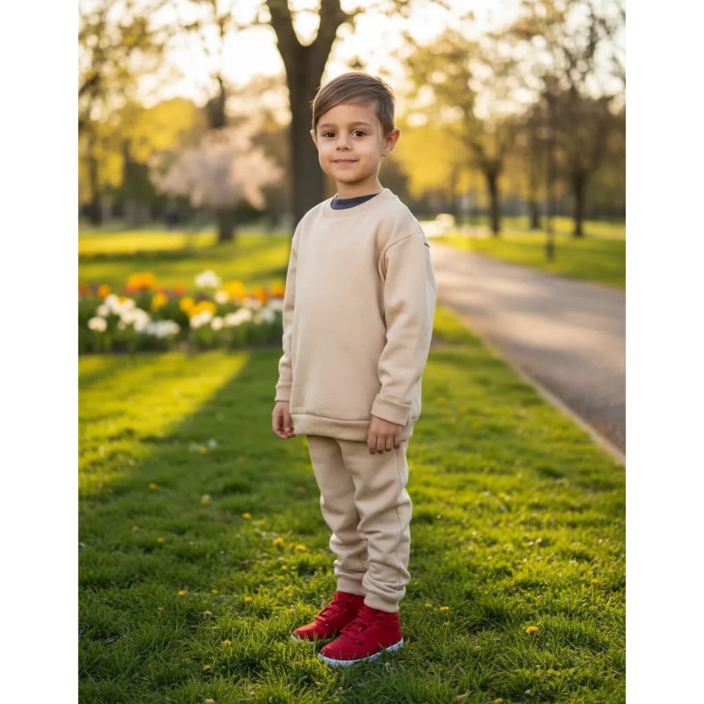 Conjunto Infantil Flanelado Básico Liso Moletom 4, 6, 8 E 10