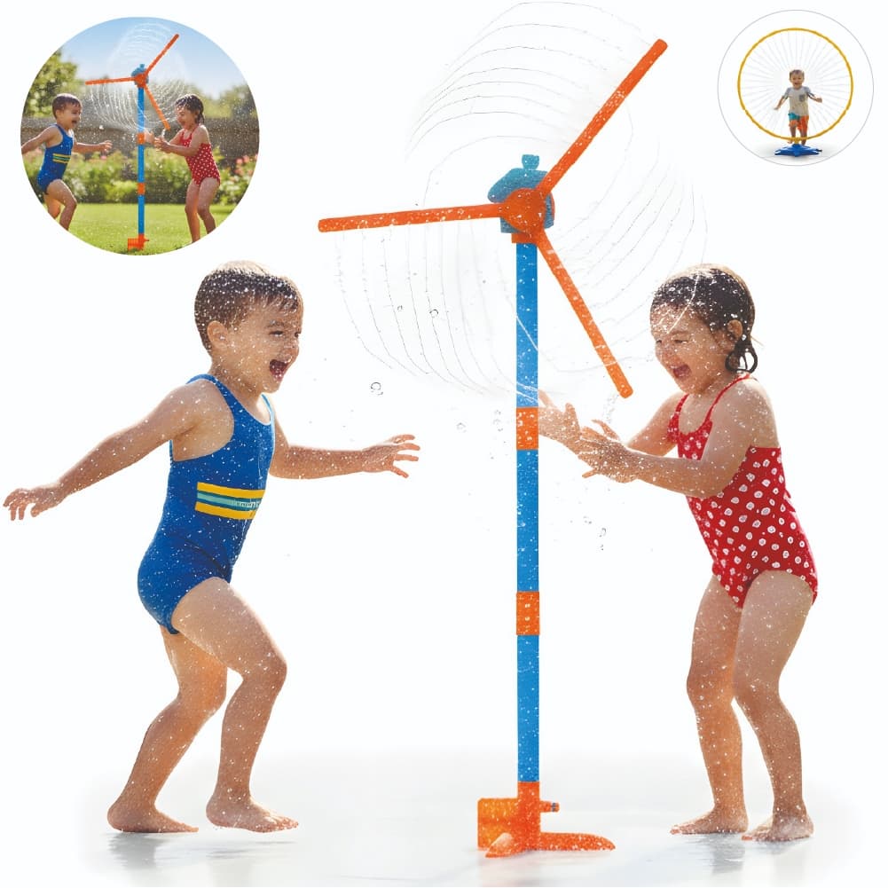 Cata-vento Splash Brinquedo De Água Giratório Com Jatos de Agua