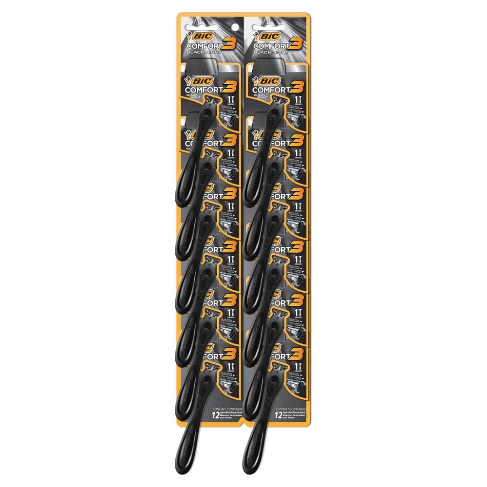 Aparelho de Barbear Bic Comfort 3 C/12 Preto