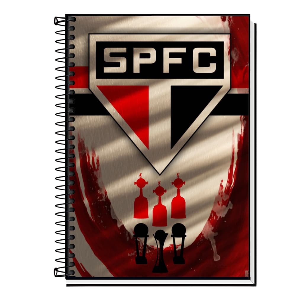 Caderno Escolar São Paulo FC | Soberano - Independente | Tricolor - Capa Dura & Espiral 1,10,15 e 20 Matérias