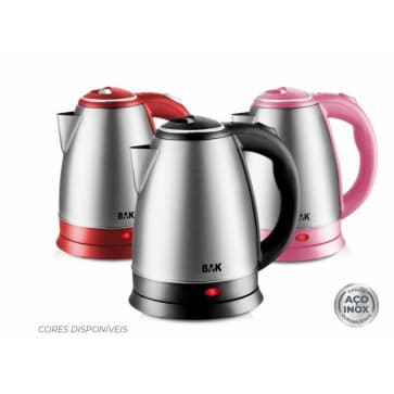 Chaleira Elétrica Inox Desligamento Automático Rotativa 1.8L 127V