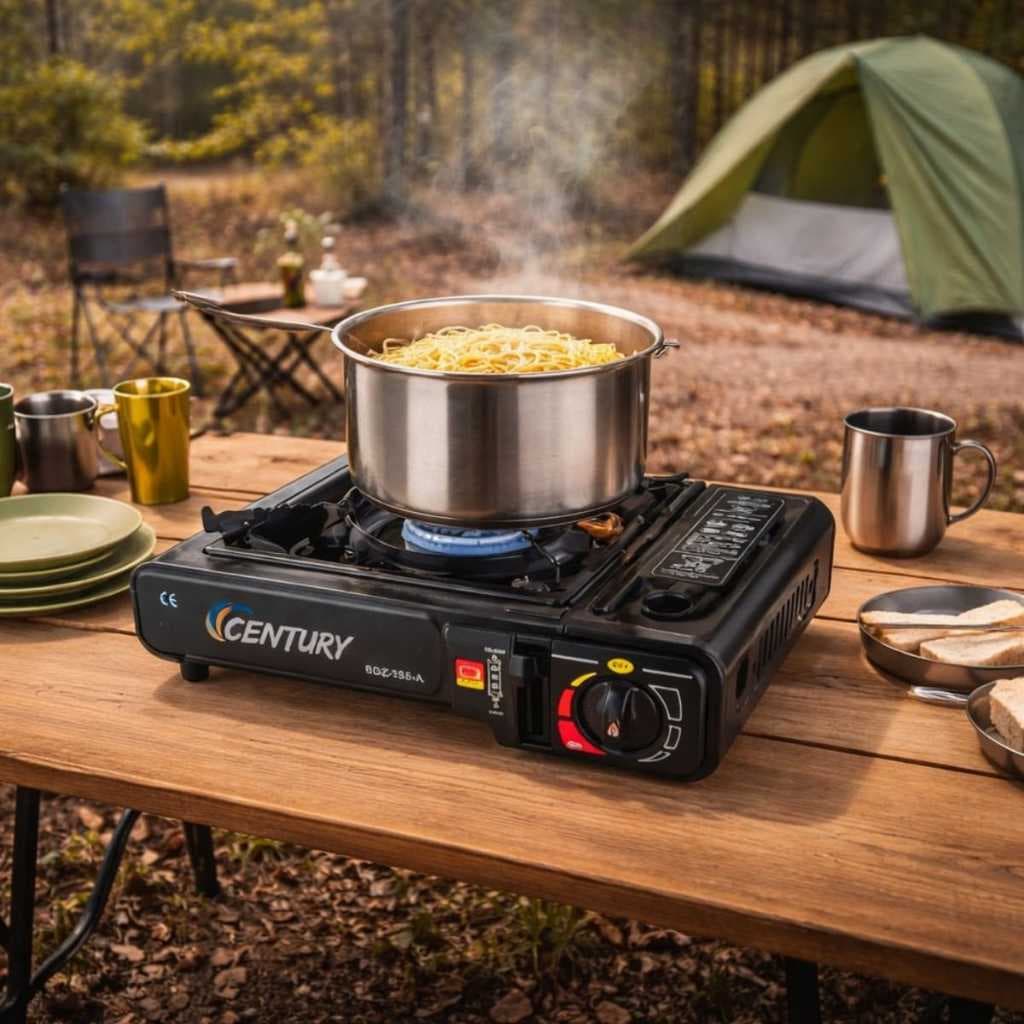Fogareiro A Gás Portátil De Mesa Maleta Para Camping e Cozinha