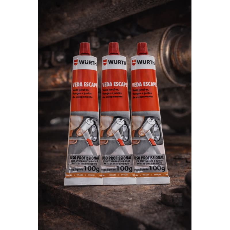 Kit 3x Veda Escapamento Reparador Furo Vazamento Carro Moto Wurth