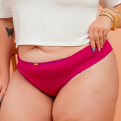 Kit 5 Calcinhas Plus Size Fio Duplo Conforto Premium Poliamida Confortável Dia a Dia Sem Marcar
