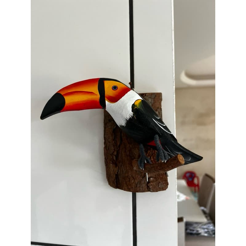 pássaros exóticos,decoração na casca