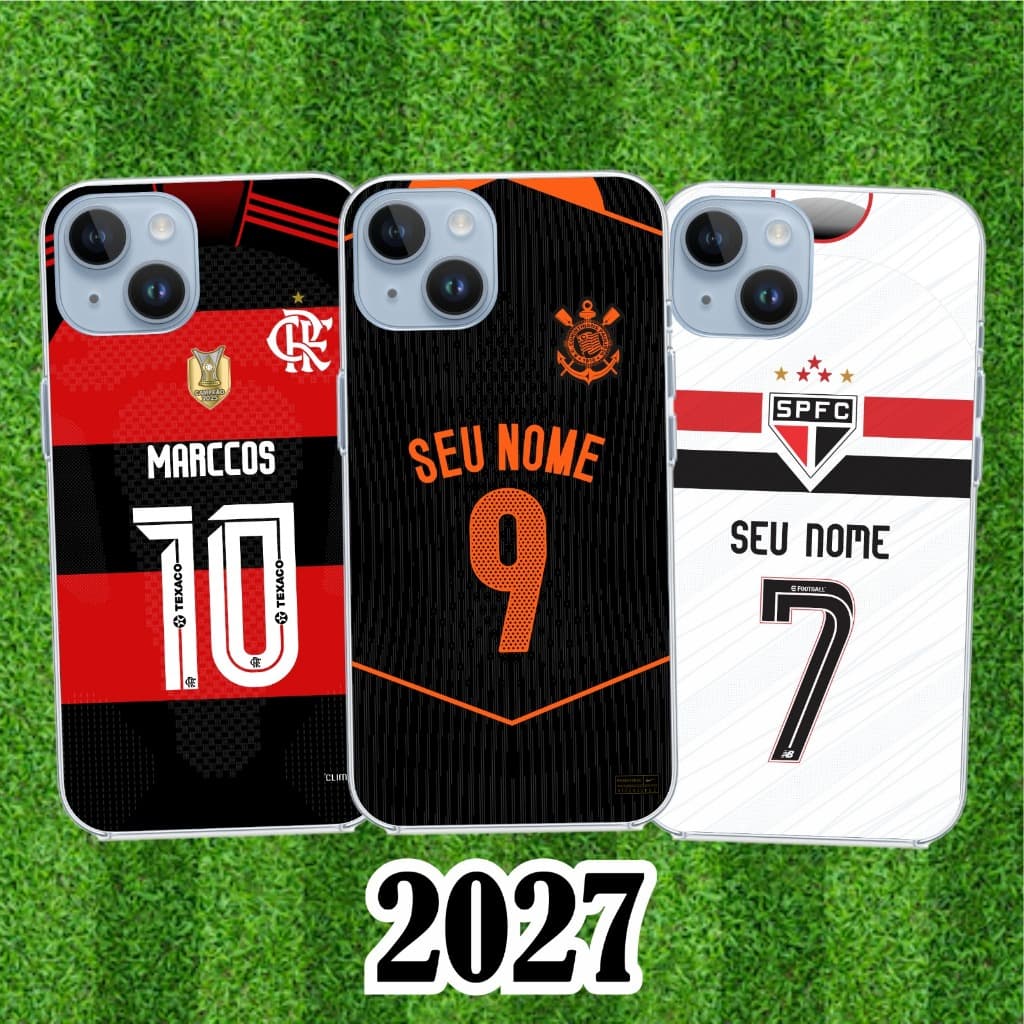 Capinha Celular Nome + Numero Time 2027 Alta Qualidade