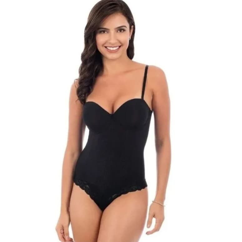 Body Modelador Silk com Detalhe em  Renda Shades Tecnologia que Esculpe Original Plié Ref - 60420