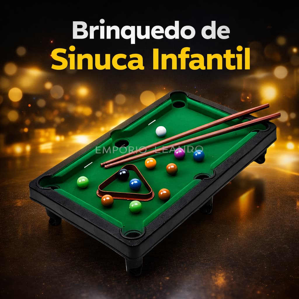 Brinquedo de Sinuca Infantil | Mesa de Bilhar para Crianças | Mini Mesa de Sinuca Completa