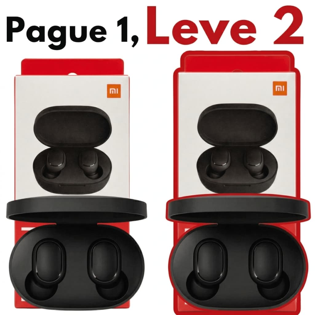 Kit 2x Fone de Ouvido Bluetooh Sem Fio Esportes Fitness Corrida Gamer