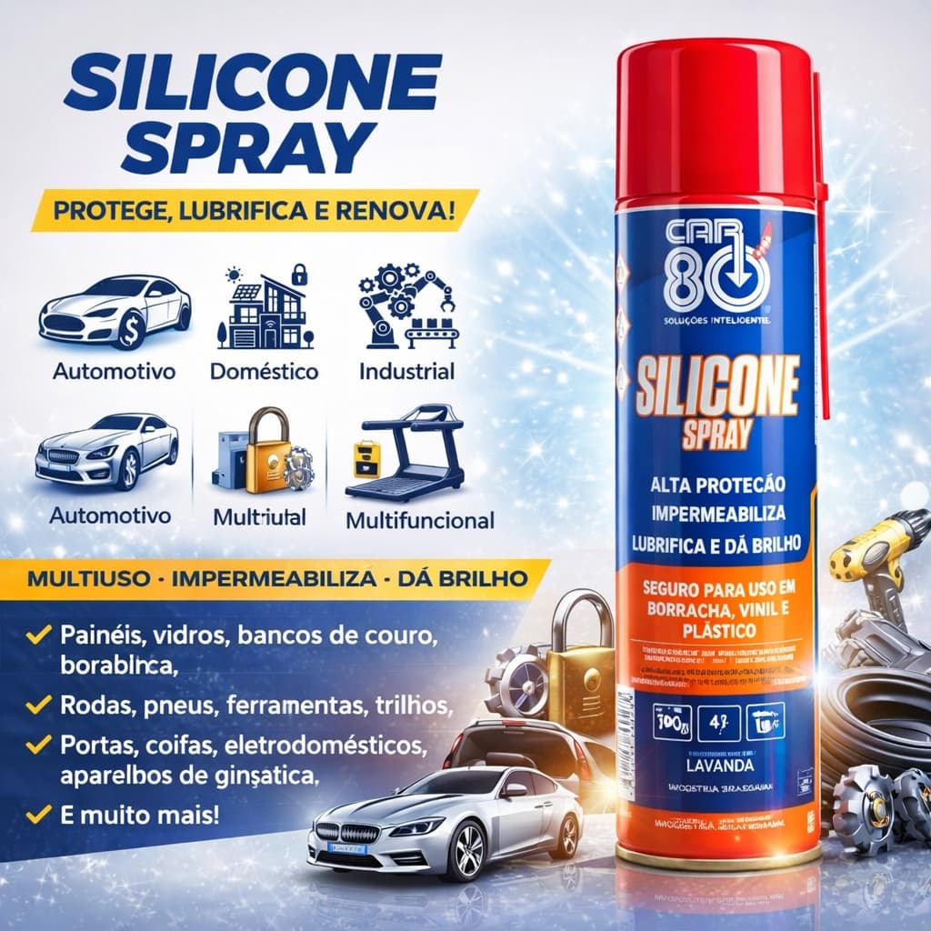 Silicone Spray  Lubrificante 300 ml Car 80