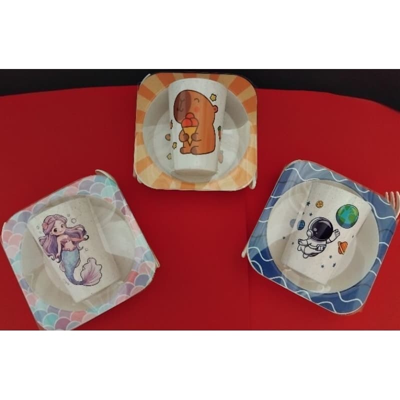 kit refeição infantil 4 peças sortidos