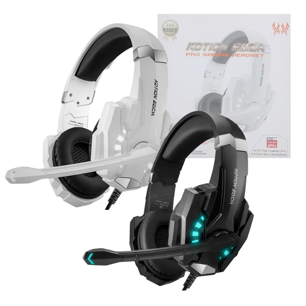 Headset Gamer com Microfone Noise Cancelling Led Pc e Consoles Kotion Each G9000 Pro