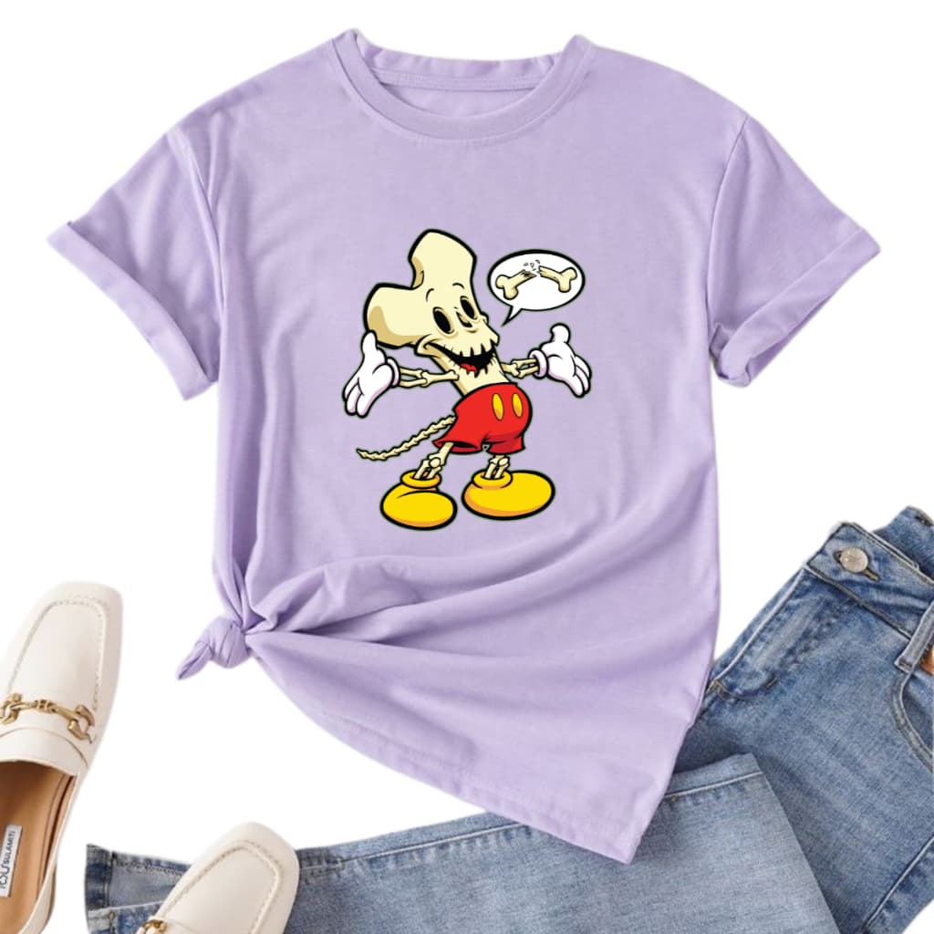 Camiseta Caveira Mouse  Estampa Divertida Geek Unissex Streetwear