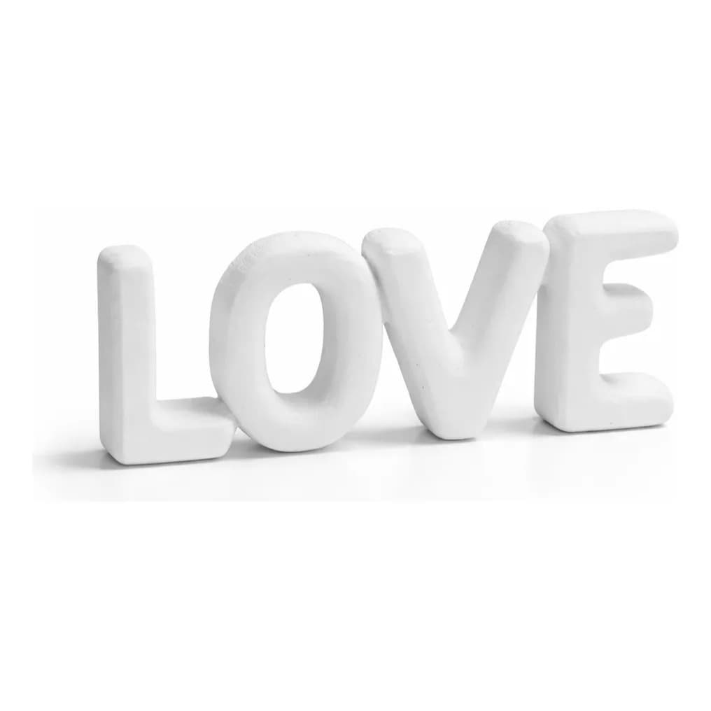 Enfeite Love Decorativo Minimalista Luxo Moderno Em PLA 3D Mesa Sala Quarto Escritório Decoração
