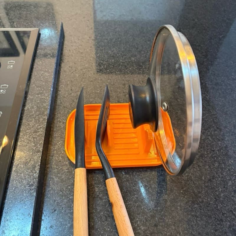 Descanso de Colher e Tampa de Panela Suporte para Utensílios Organizador de Cozinha Bancada