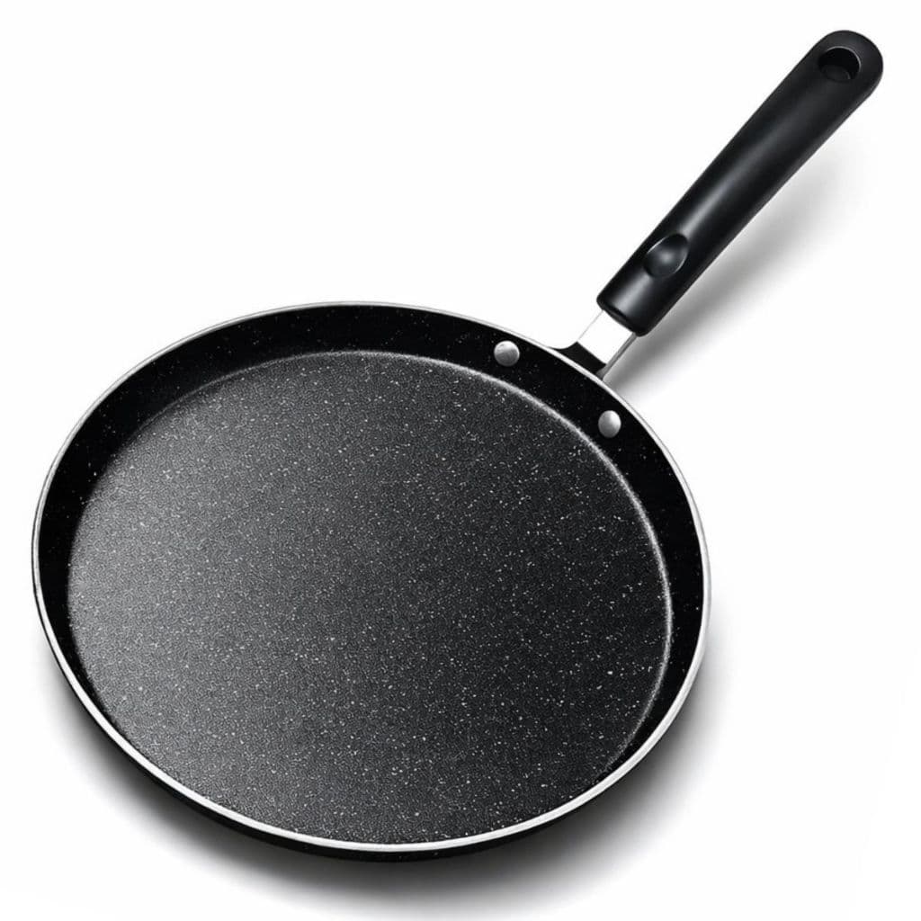 Frigideira Tapioqueira Panquequeira 22cm Antiaderente Indução Preta Alumínio