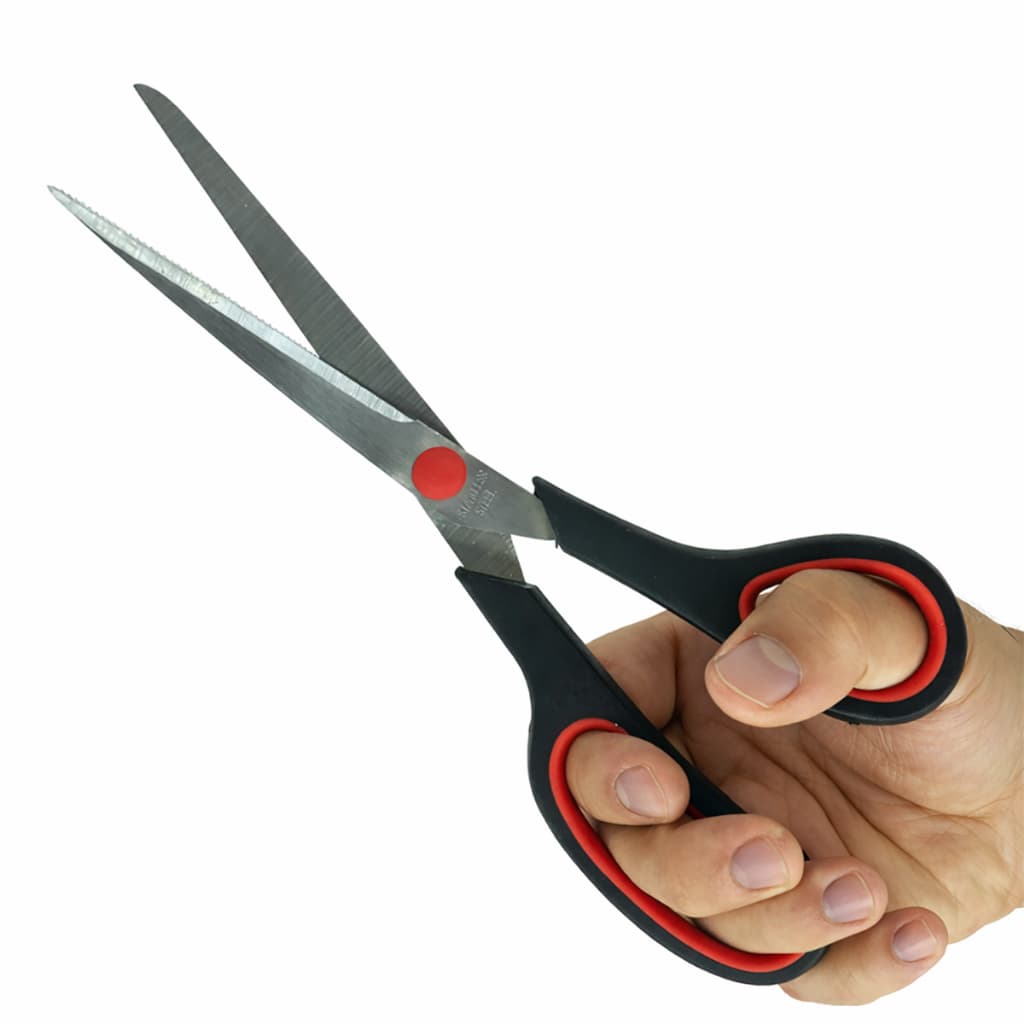 Tesoura Profissional De Escritório ou Costura Aço Inox - Preto