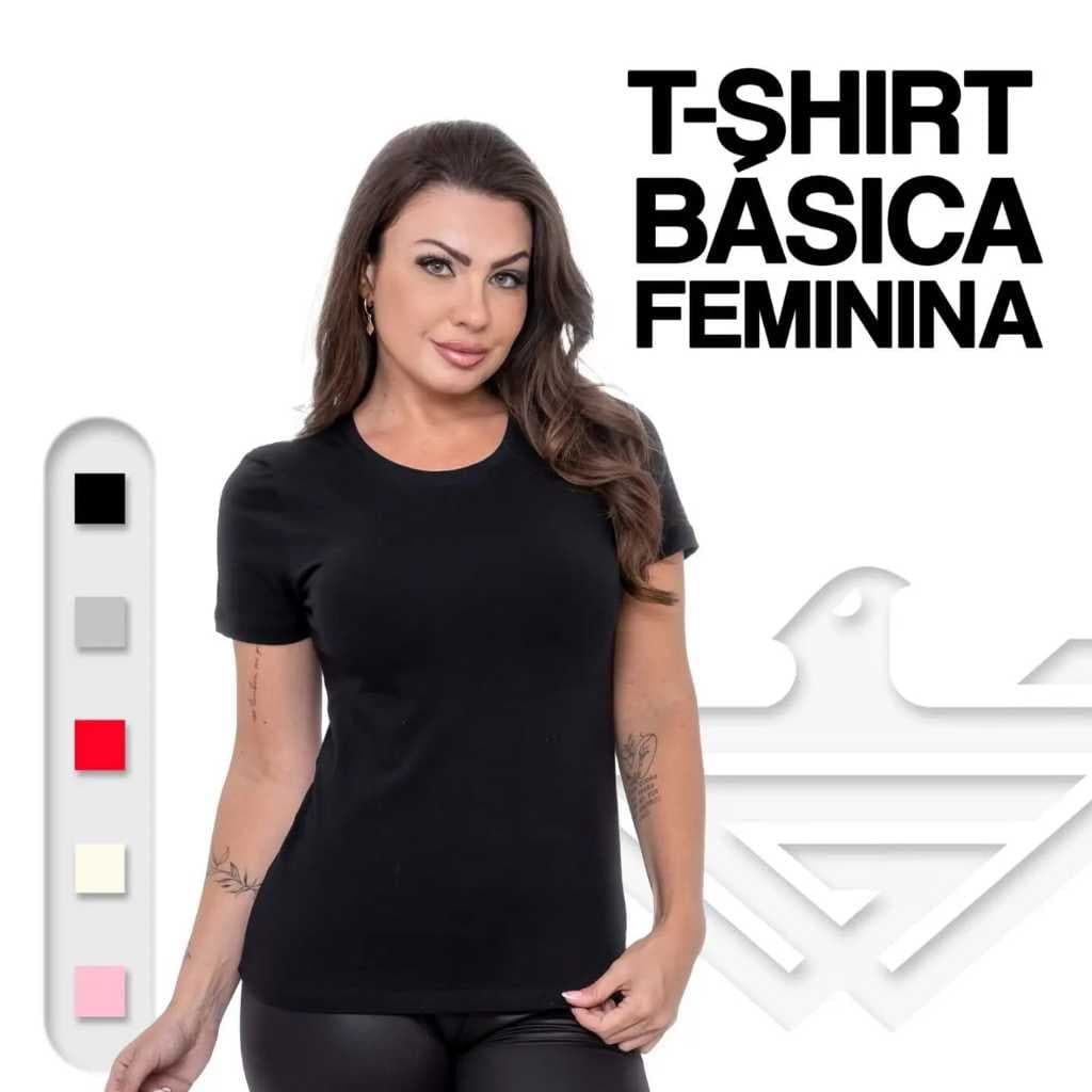 Camiseta Feminina T-Shirt Premium com Elastano WG | Blusa Feminina Casual Confortável Moda Básica
