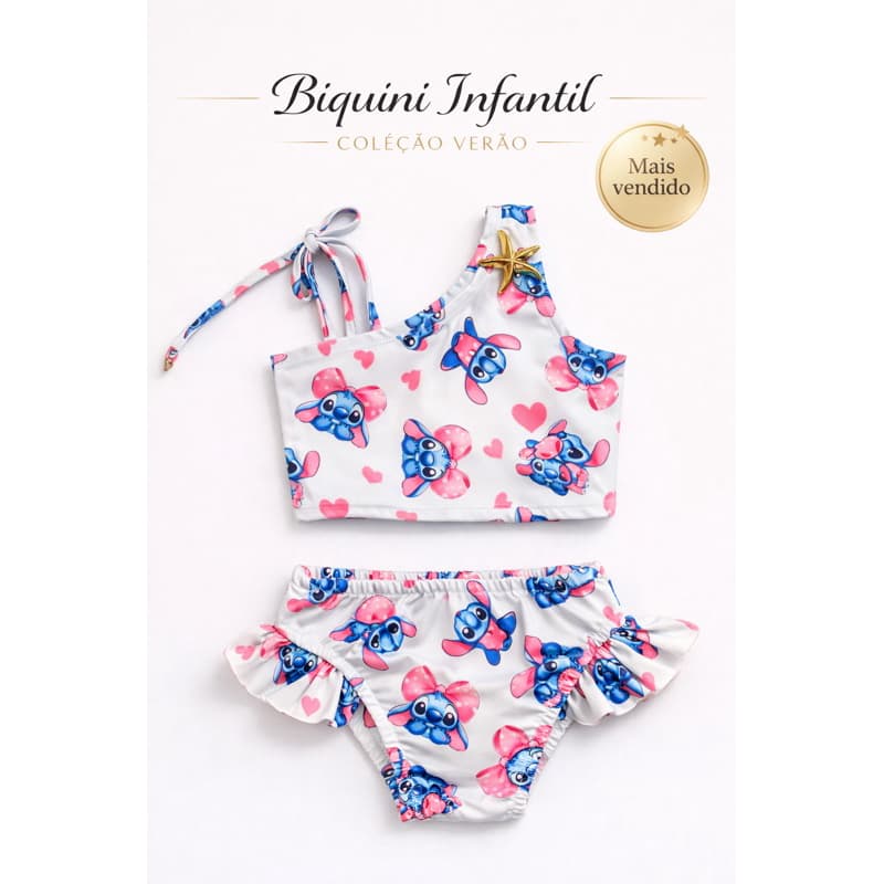 Biquini Infantil Meninas Suplex Piscina Verão