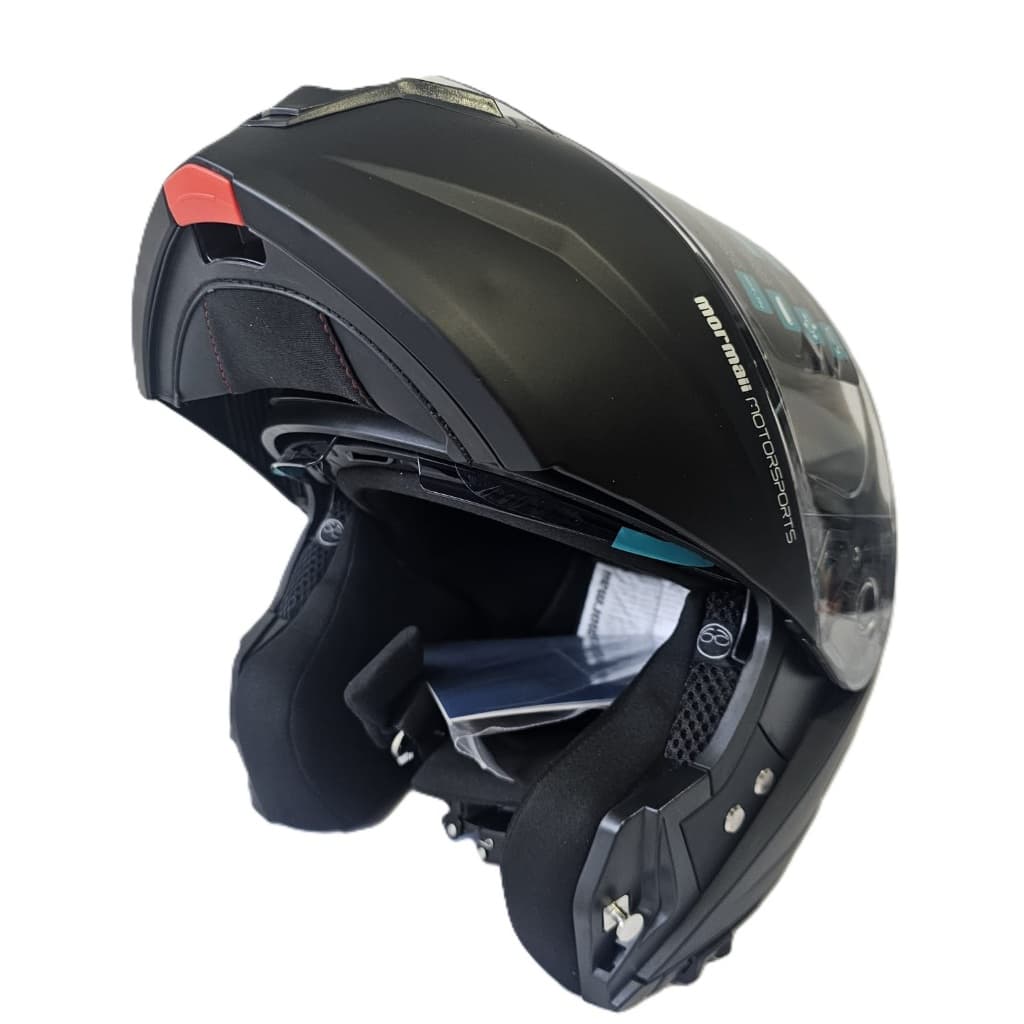 Capacete Mormaii V1 Óculos Interno Fumê Articulado / Escamoteável Solid Preto