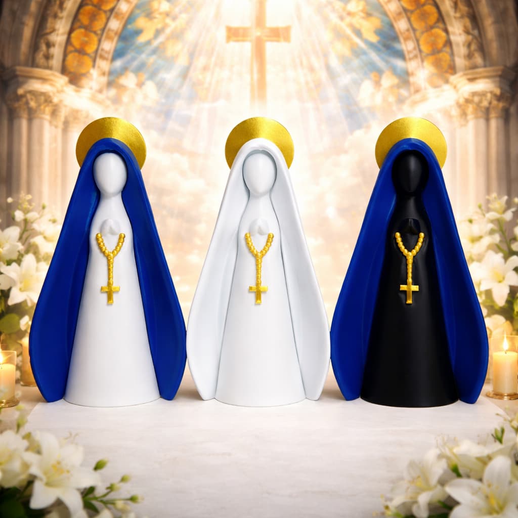 Nossa Senhora Aparecida Minimalista Imagem Religiosa Decorativa Sala Quarto Altar Presente Católico