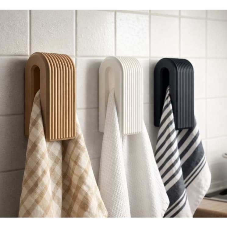 Suporte de parede para pano de Prato e Toalha Moderno | Gancho Minimalista sem furo para Cozinha Banheiro