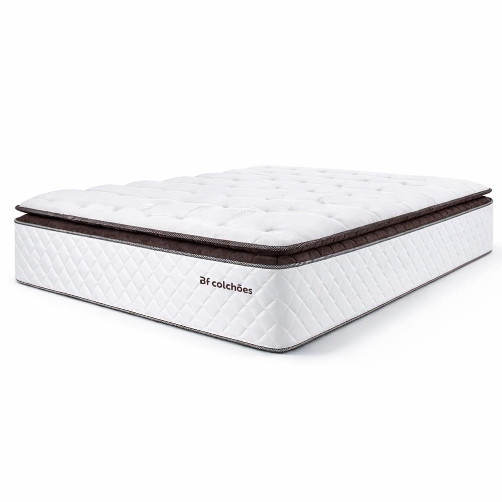 Colchão Molas Ensacadas com Pillow Top Extra Conforto Premium Sleep BF Colchões - Solteiro, Solteirão, Casal Queen King