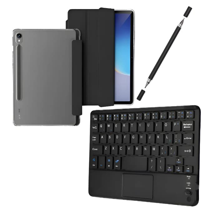 Capa P/samsung Tab S9+12.4 +teclado Touchpad + Caneta Dupla