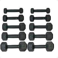Halter Sextavado Pintado 1kg a 10kg – Par ou Unidade | Academia Musculação