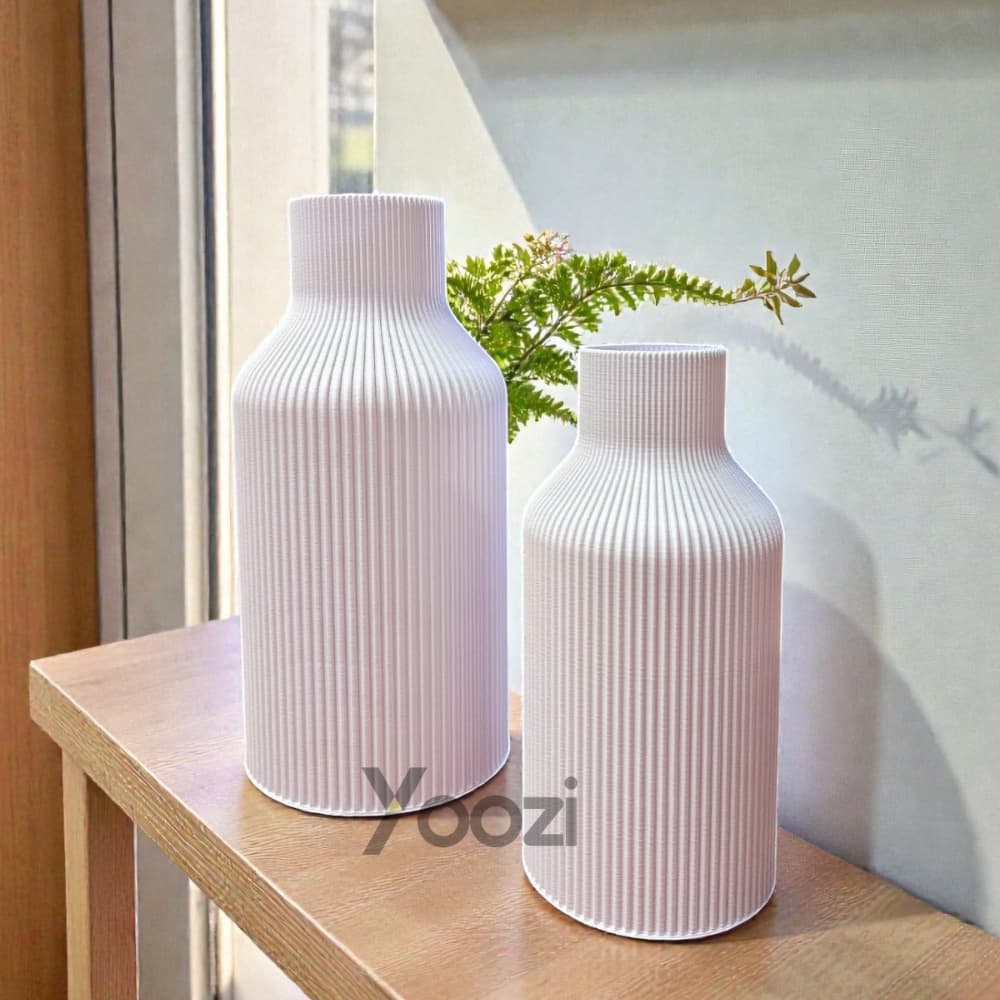 Par de Vasos Modernos com Textura Design Nórdico - Presente Casa