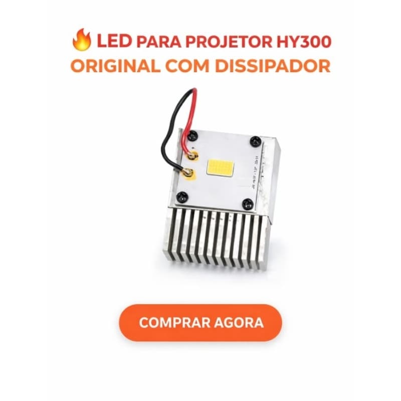 LED PARA PROJETOR HY300 ORIGINAL COM DISSIPADOR🔥 Produto de alta qualidade