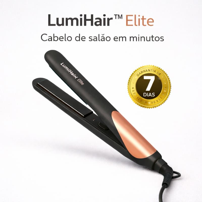 Chapinha Profissional LumiHair™ Elite – Alisador de Cabelo Bivolt com Aquecimento Rápido | Efeito Salão em Minutos