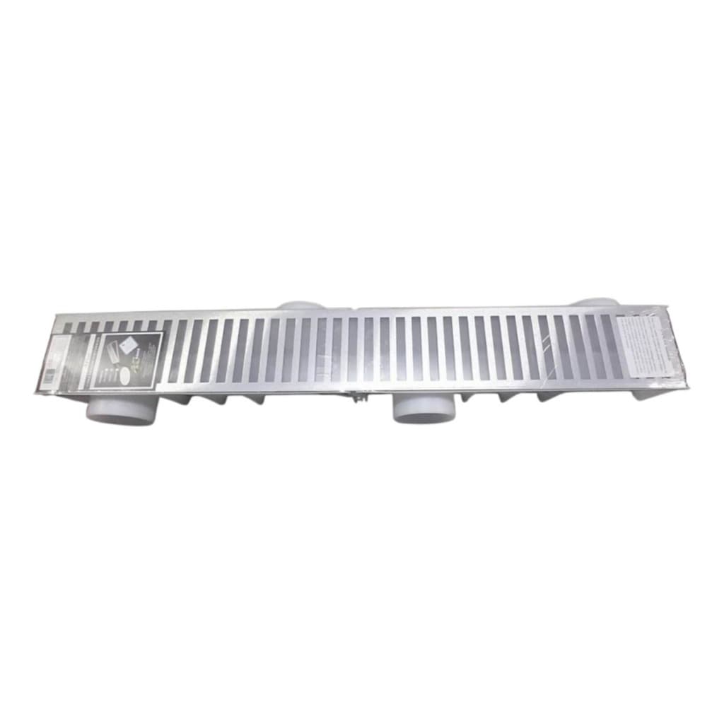 Ralo Linear Ac Vent 14x100 Cm Escovado C/ Caixa Coletora