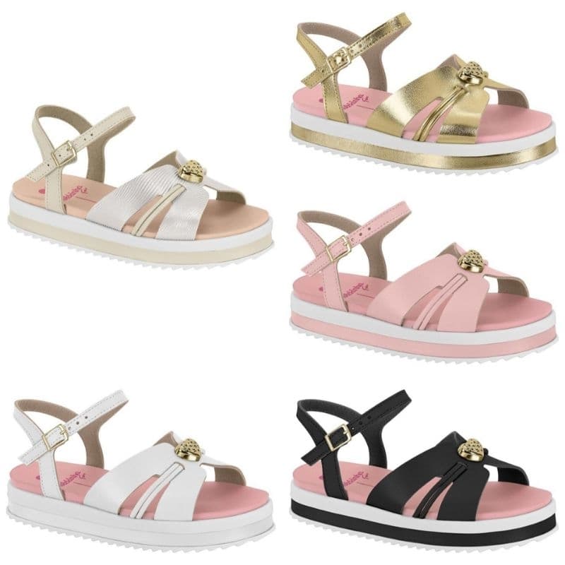 Sandália Papete Feminina Menina Molekinha Flatform 23051574