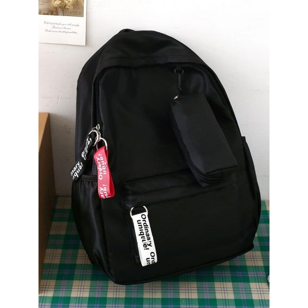 Mochila Feminina Nylon Com Estojo Impermeável Para Trabralha Escolar Moda Fashion Pronta Entrega
