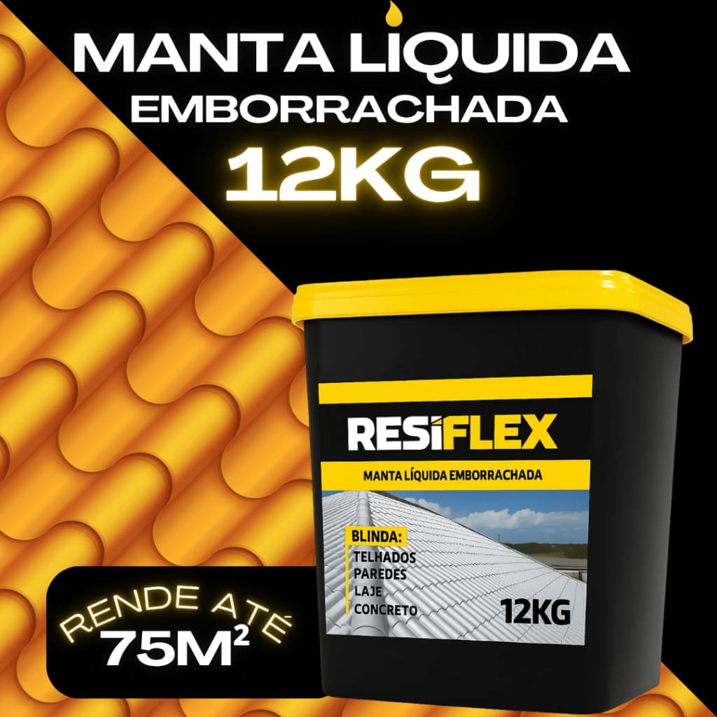 Impermeabilizante Manta Líquida 12kg Anti Goteira Anti Vazamento Infiltração Mofo Telhado Laje