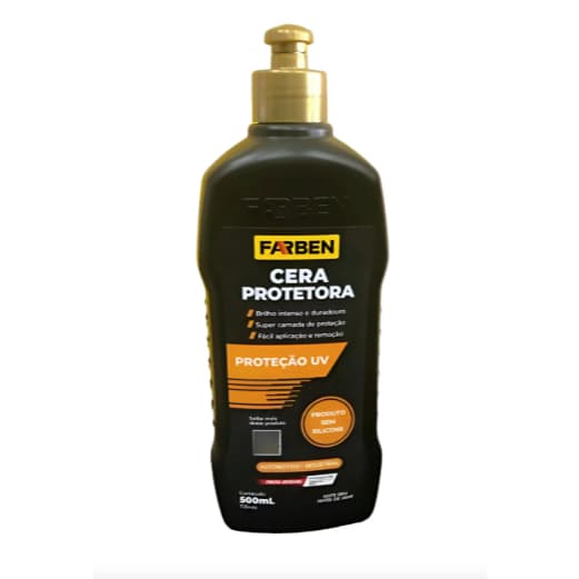 Cera Protetora Líquida Automotiva  Farben 500gr
