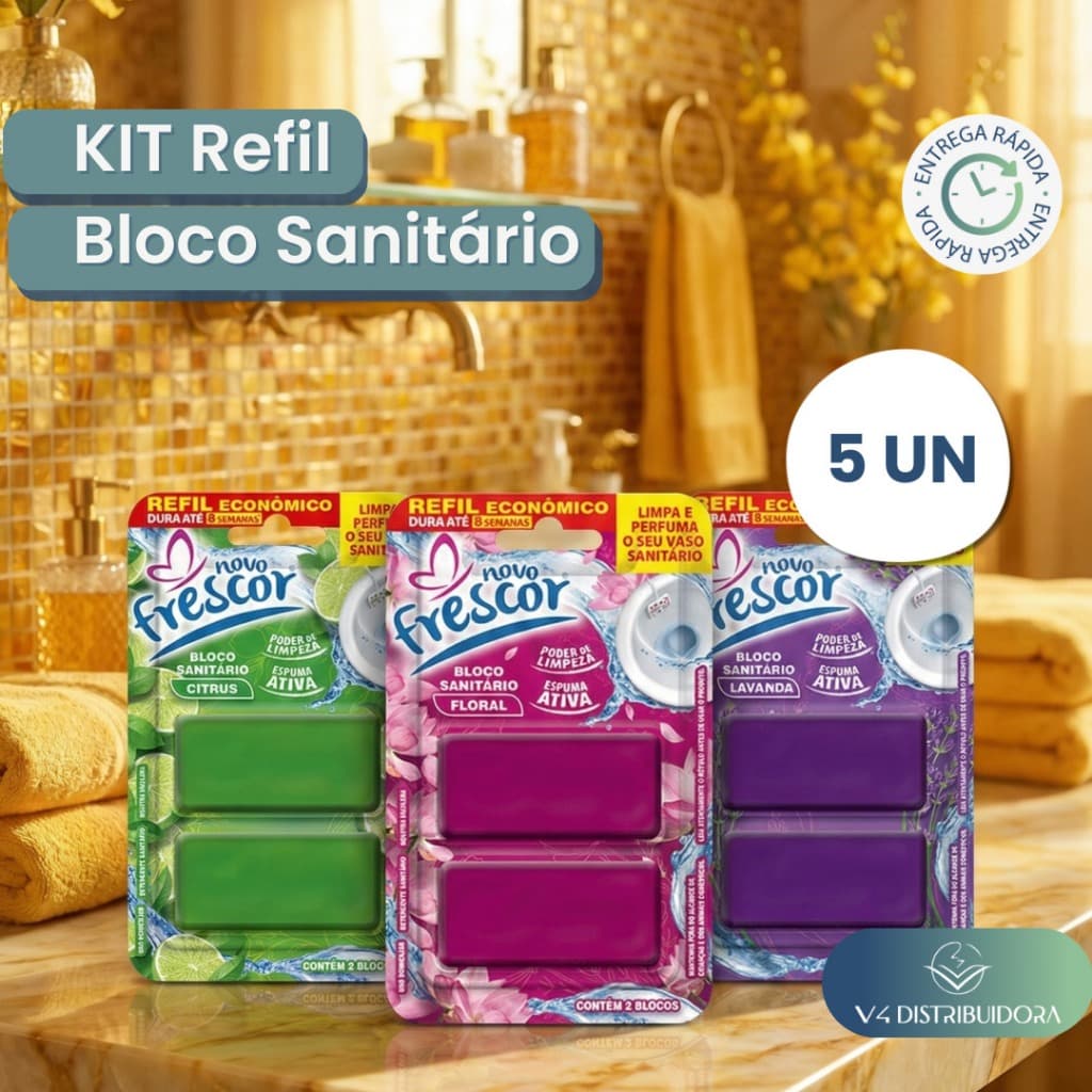 Bloco Sanitário  Kit 10 Unidades Pedra Sanitária Perfumada Refil Cheirinho De Banheiro Aromatizador