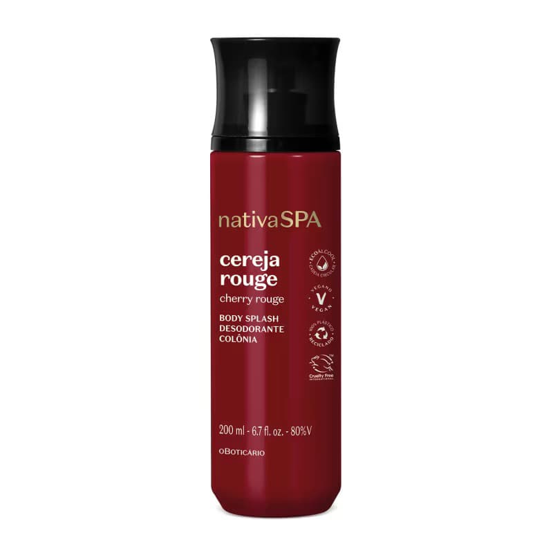 Body Splash Desodorante Colônia Nativa Spa Cereja Rouge 200ml - VAL 03/30