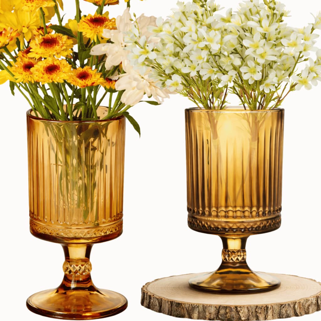 2 Vaso Decorativo Esplendor Vidro Grosso Mesa Solitário Flores Decoração Prateleira Ambiente Centro
