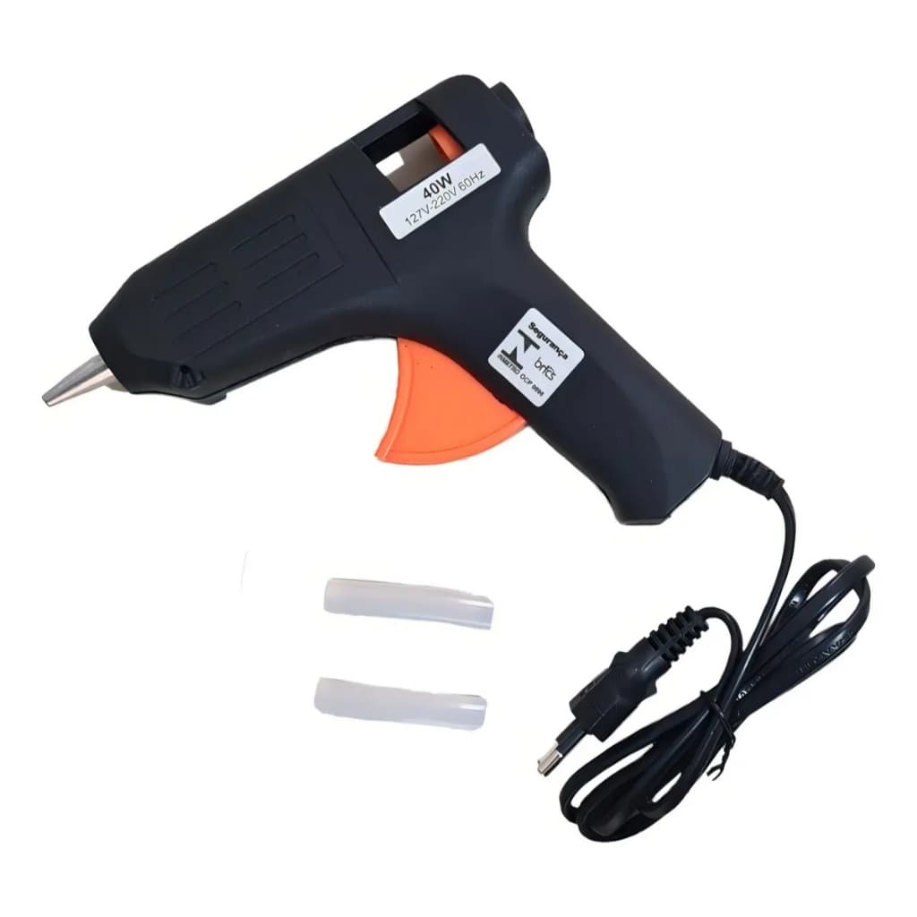 Pistola de Cola Quente Segma 40W Grande para Artesanato e Materiais