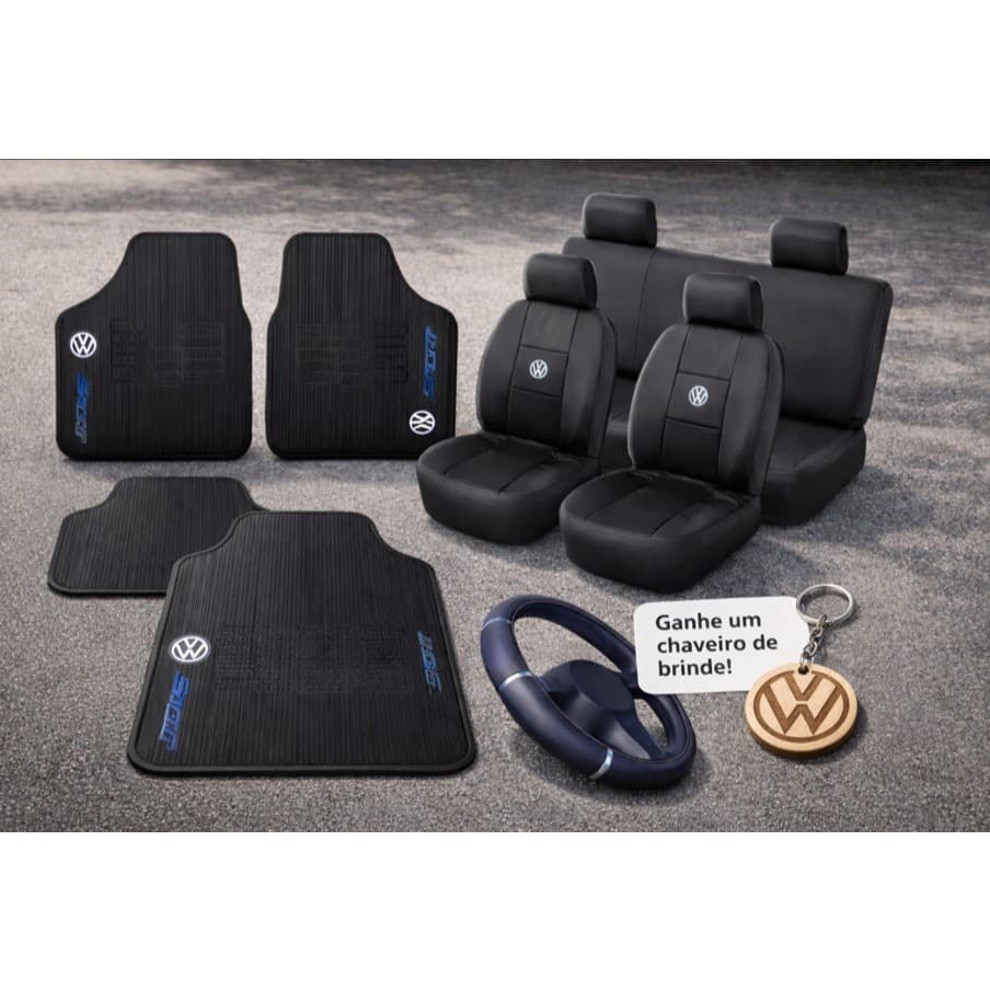 Capa Pra Carro Banco Couro E Tapetes Vw Gol Voyage E Parati
