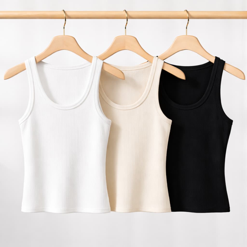 Kit 3 Regata Feminina Canelada Premium Blusa Lisa Costas Nadador Básica Camiseta Casual