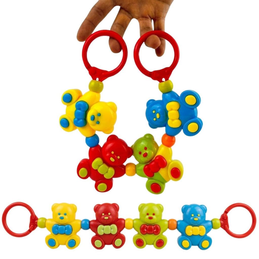 Móbile Carrinho Berço Bebê Conforto Barulho Chocalho Colorido Sensorial Interativo Estimulo Visual