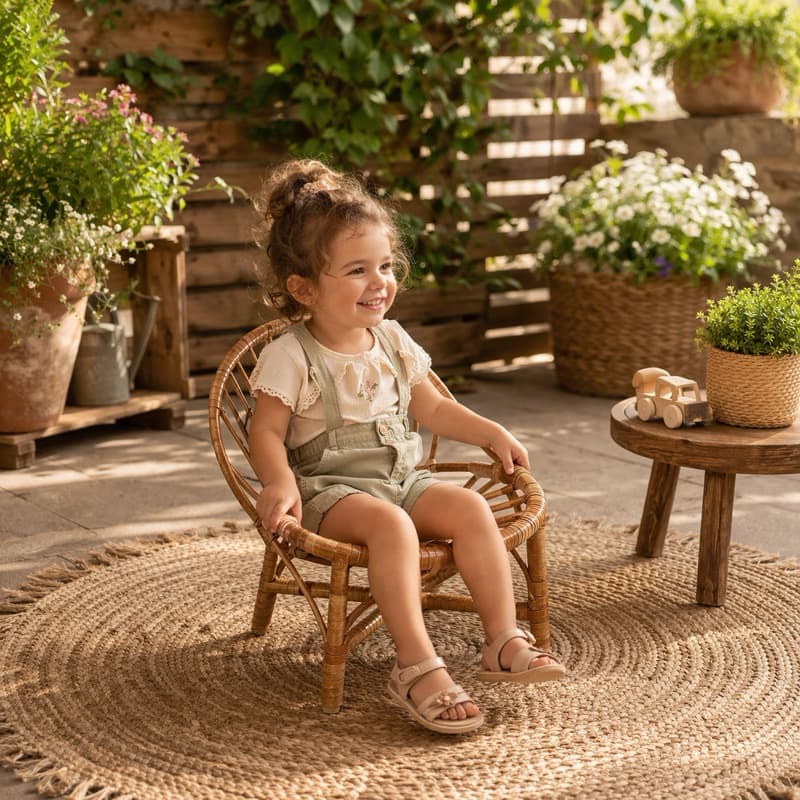 Cadeira De Vime Infantil Redonda Envernizada (Decoração | Ultilidades | Festas)